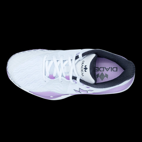 Diadem Womens Court Burst (White/Purple) Court Shoes