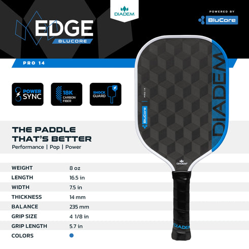 Diadem Edge Blucore Pro Pickleball Paddle