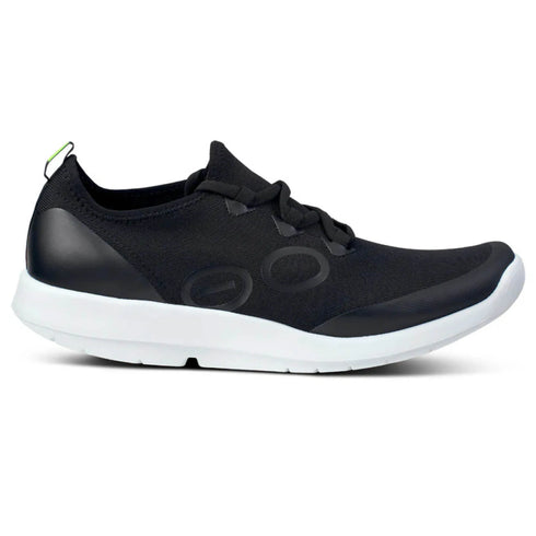 OOFOS Men's OOmg Sport Lace Shoe - Black/White