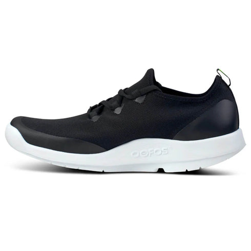 OOFOS Men's OOmg Sport Lace Shoe - Black/White