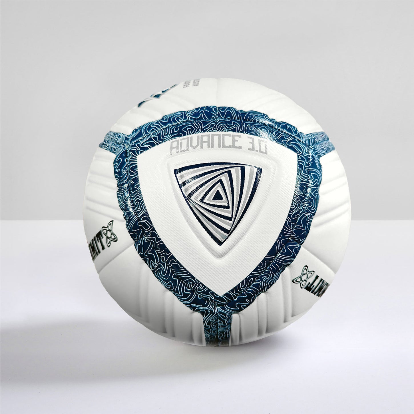 SUMMIT Advance 3.0 Soccer ball in size 5: white, navey and silver soccer ball. Similar feel to Nike Strike Football with deep embossing on panels