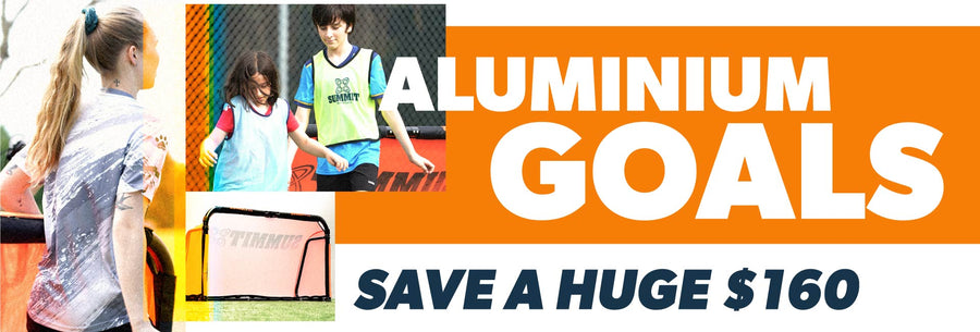 Portable Aluminium Soccer Goals on sale! Soccer nets for backyard. Pop up, foldable soccer goal, best portable soccer goals. Portable aluminium goal is the choice for football, training or Miniroos. Aluminium folding goal comes in 2 sizes. Shop soccer.