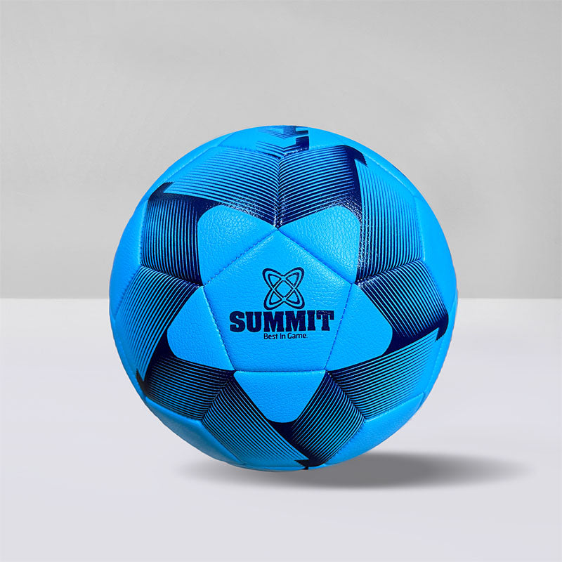 Summit Launch soccer ball size 4 for junior football players. Bright blue colourway.