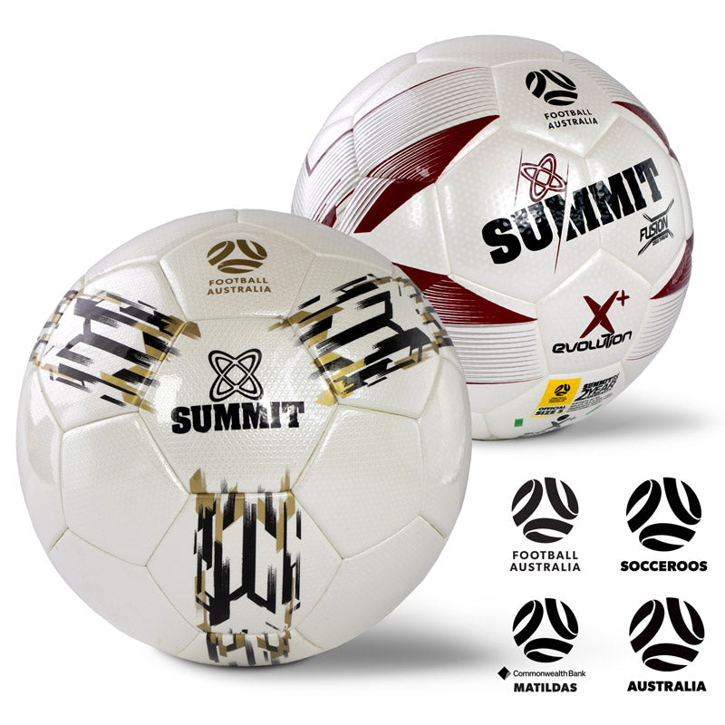 Football Australia soccer balls at summit sport