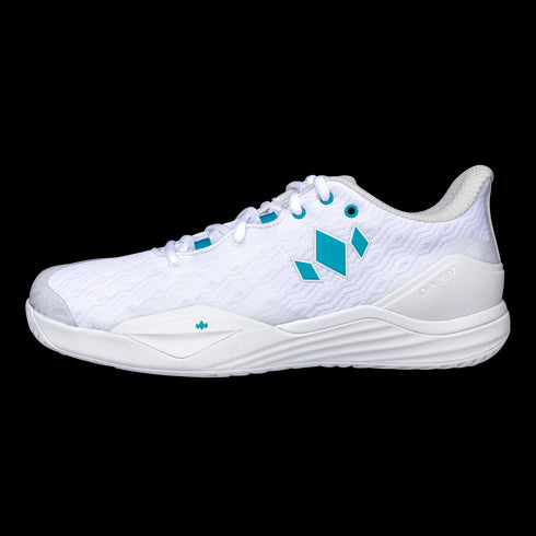 Diadem Womens Court Burst (White/Teal) Court Shoes