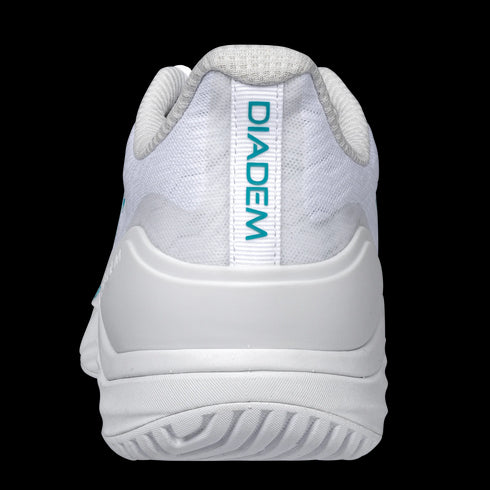 Diadem Womens Court Burst (White/Teal) Court Shoes