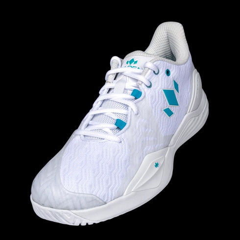 Diadem Womens Court Burst (White/Teal) Court Shoes