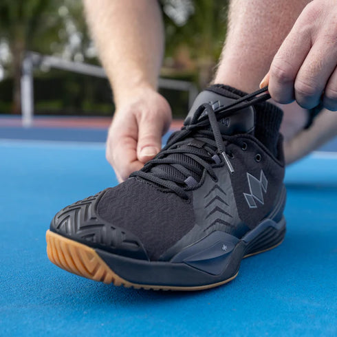 Diadem Mens Court Burst (Black/Gum) Court Shoes