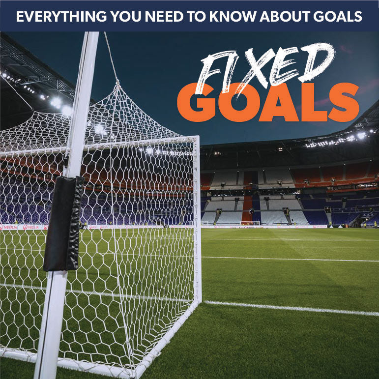 Fixed in ground/Stadium/professional goals. What is a full size goal size? What is the size of aprofessional goal? Box goal net in EPL is on field. Used by Socceroos and Matildas football teams.