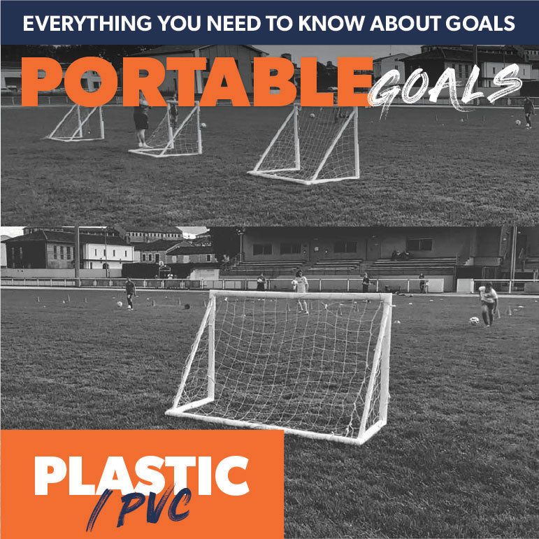 PVC goals being used by kids for training on soccer field. We discuss the dangers of PVC goals. Why they are a bad choice for kids and soccer clubs. PVC and plastic goal dangers for clubs and why there are better goals available.