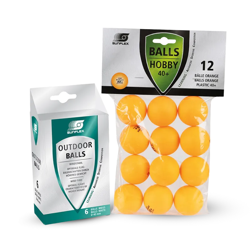 Table Tennis Balls 12 pack. Orange balls in packaging for Ping Pong Shop