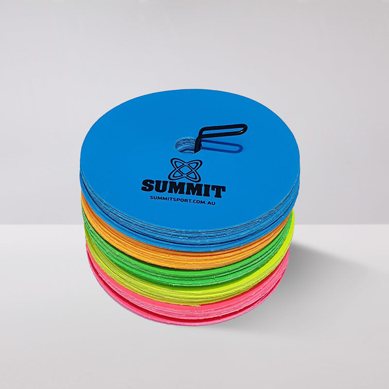 Flat markers for sports games ane netball training