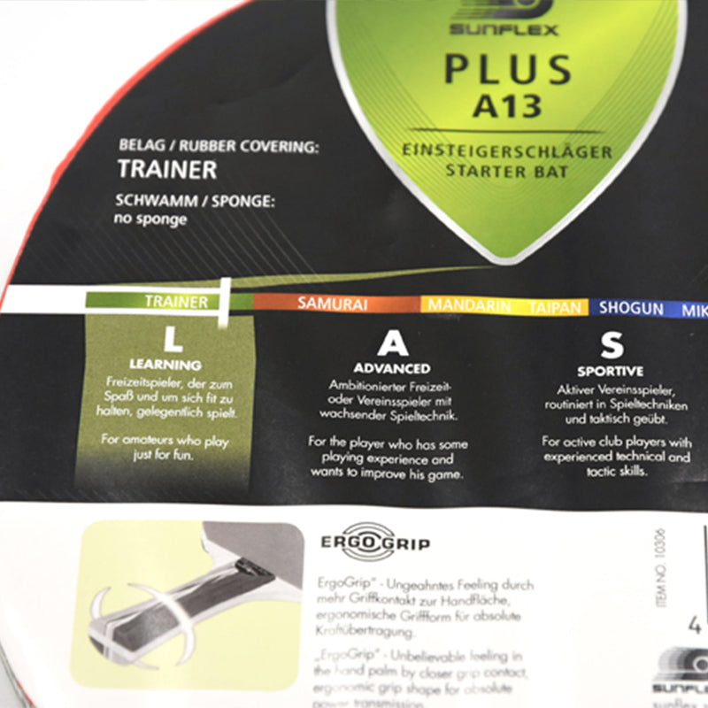 SUNFLEX Plus A13 Table Tennis Bat