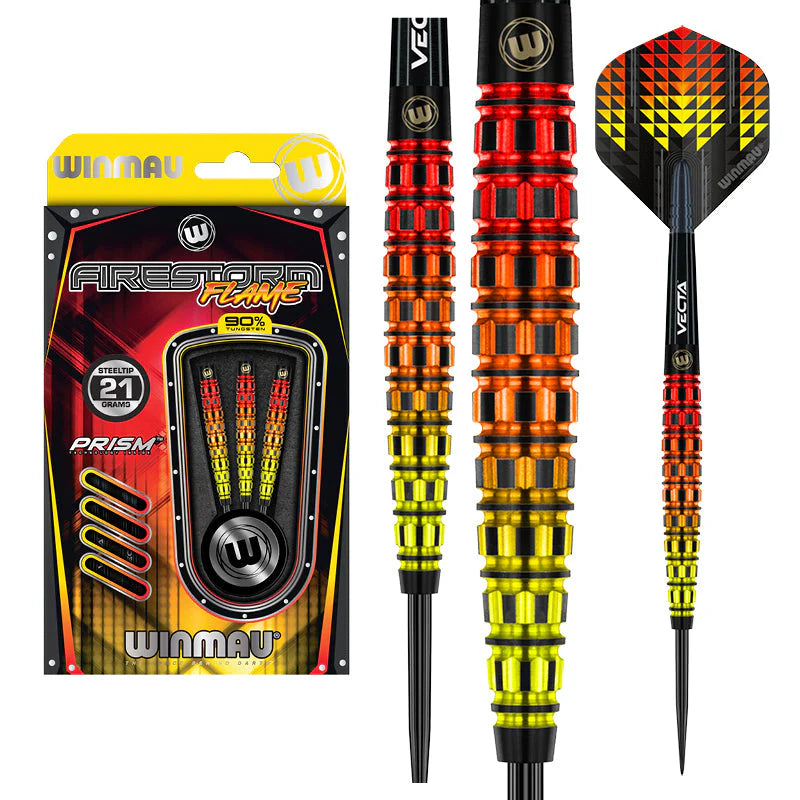 WINMAU Firestorm Flame 90% Steel tip Dart