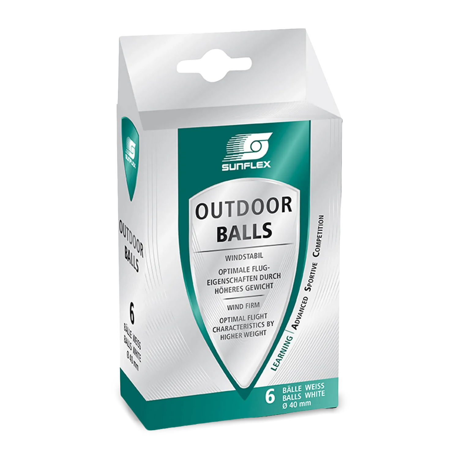 SUNFLEX Outdoor Table Tennis Balls - WHITE