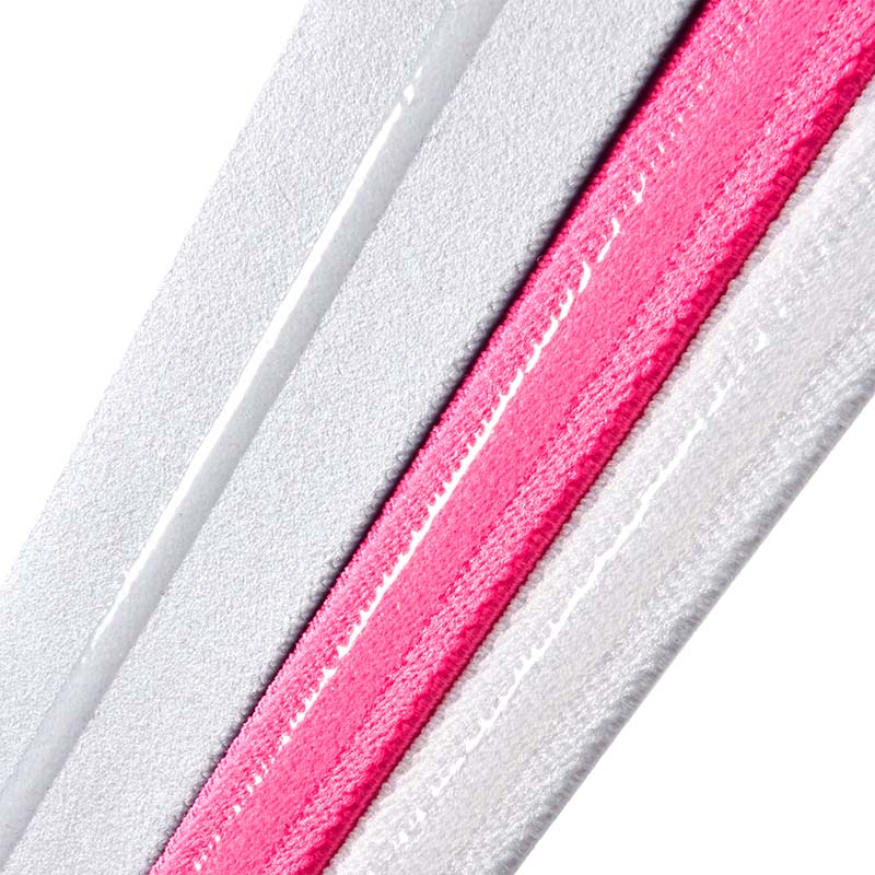 Close up of Internal silicone strip to reduces slipping on the adidas headbands
