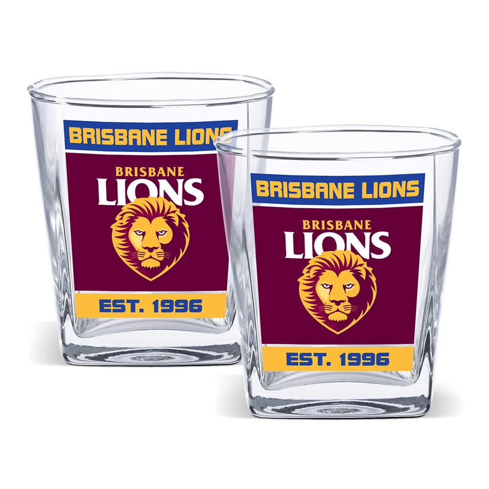 AFL Brisbane Lions 2-Pack Spirit Glasses