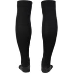 Non Slip grip socks by Kelme in black. Long socks for football in black colour from rear. 