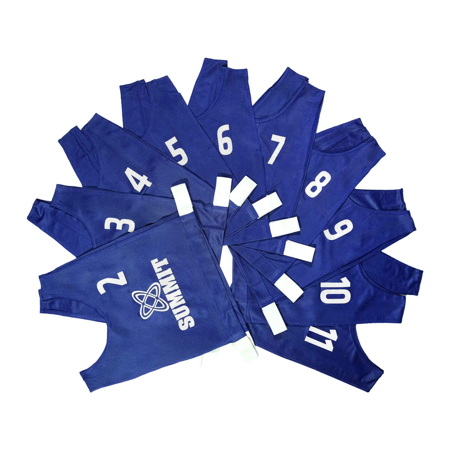 SUMMIT Numbered Elastic Waist Bibs - 10 Pack
