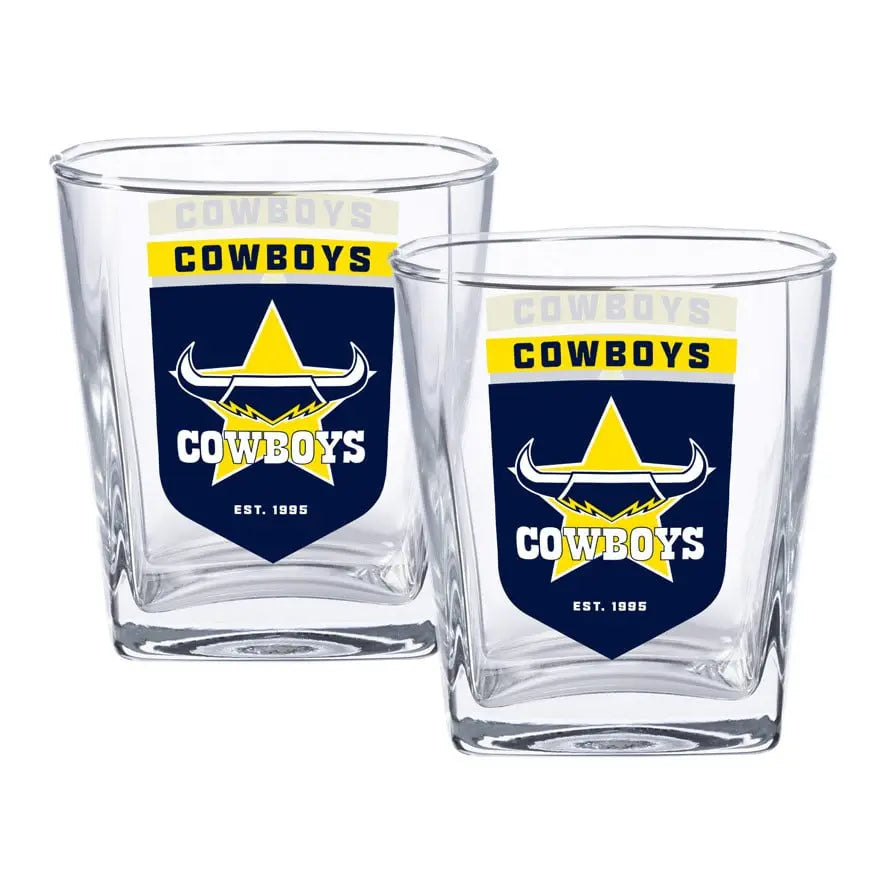 NRL North QLD Cowboys 2-Pack Spirit Glasses