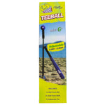 Teeball set packaging with bat, balls, and adjustable tee on a white background