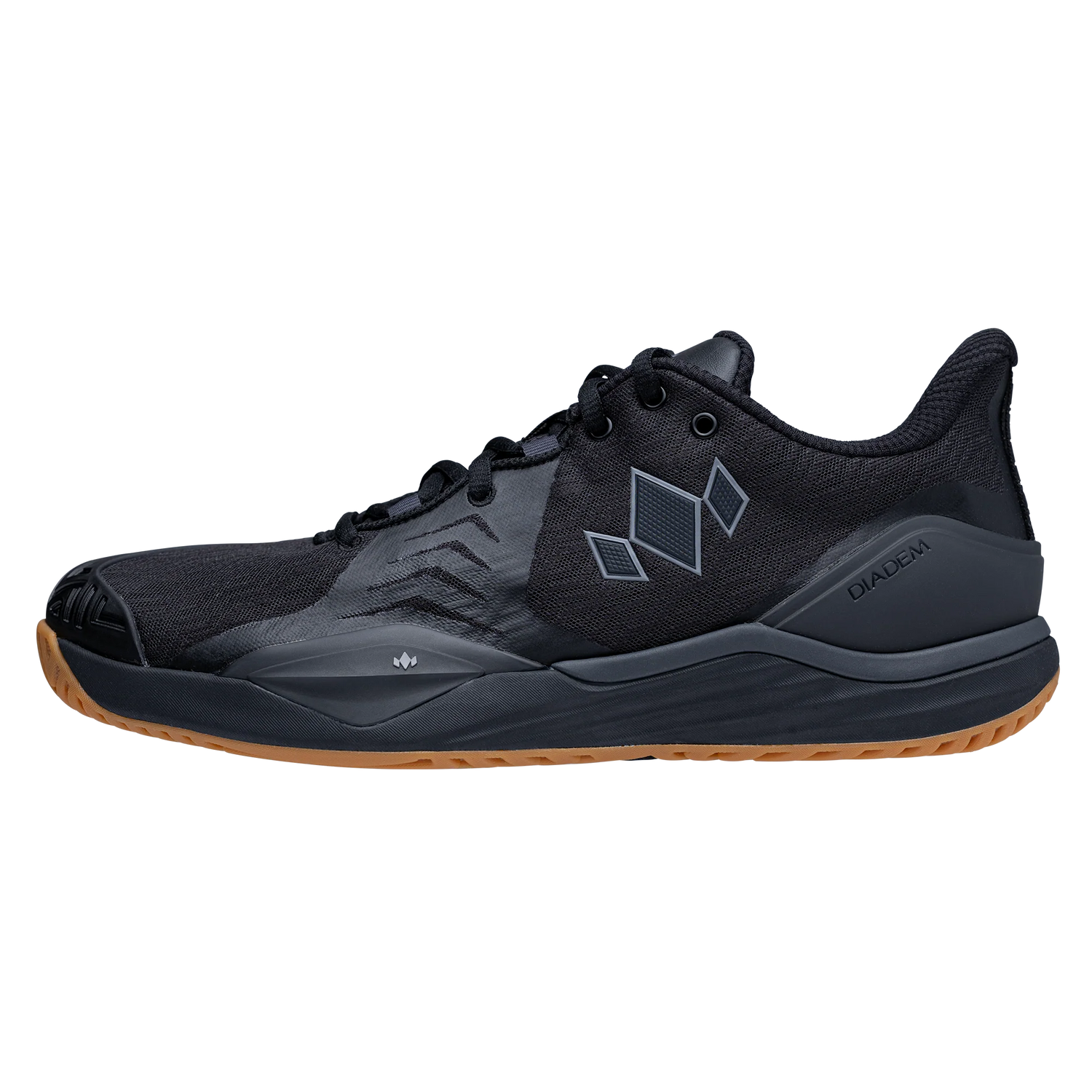 Diadem Mens Court Burst (Black/Gum) Court Shoes