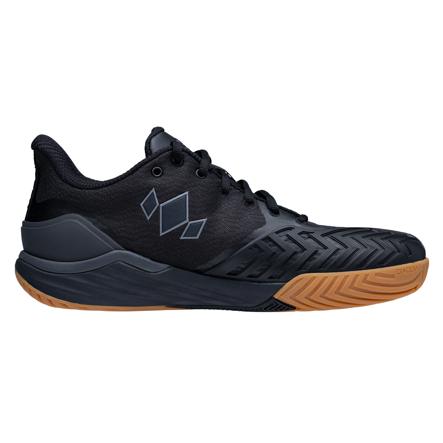 Diadem Mens Court Burst (Black/Gum) Court Shoes