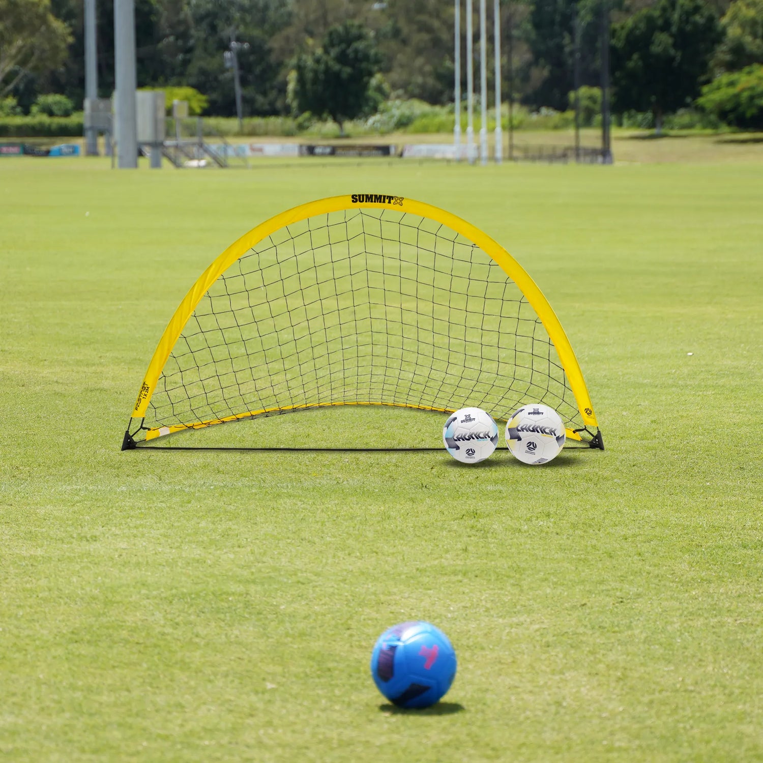 SUMMIT Fastnet Football Australia Tear Drop Soccer Goal 2m x 1m