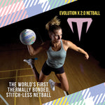 Maddy Turner playing netball with 'Evolution X 2.0 Netball'.