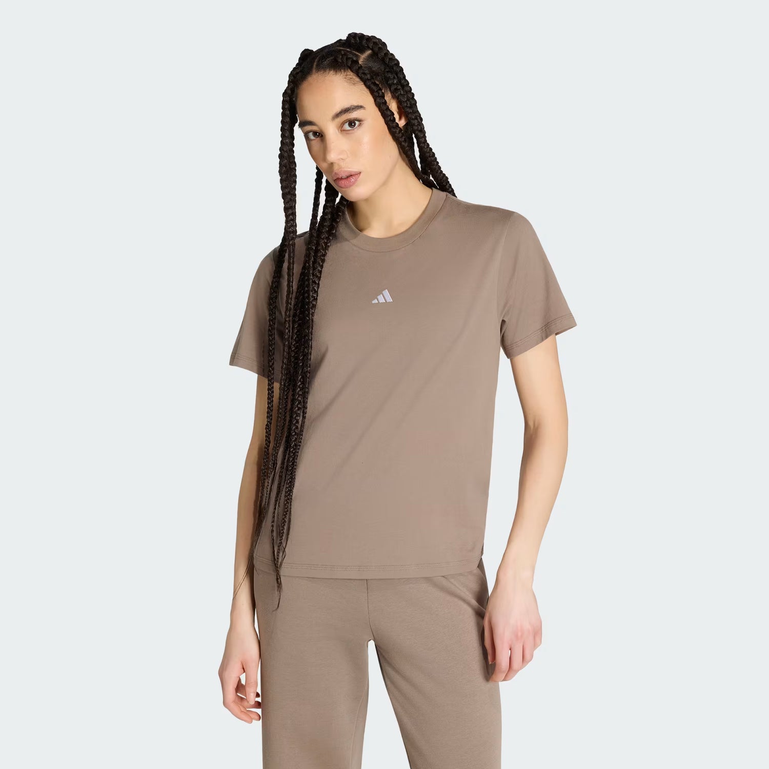 adidas Women's Essentials Small Logo Cotton Tee