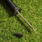 Metal spike and spring base for football corner flag