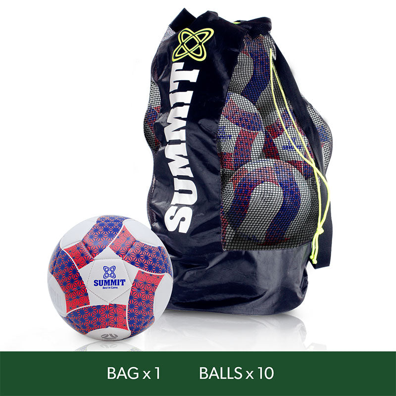Football Australia Futsal Ball Junior Pack including 10x premium futsal balls and a heavy duty ball bag