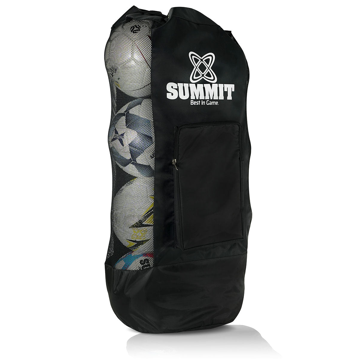 Front view of heavy duty 8 ball bag