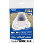 Packaging of a heel hole preventer for shoes - white colour - with a white background.