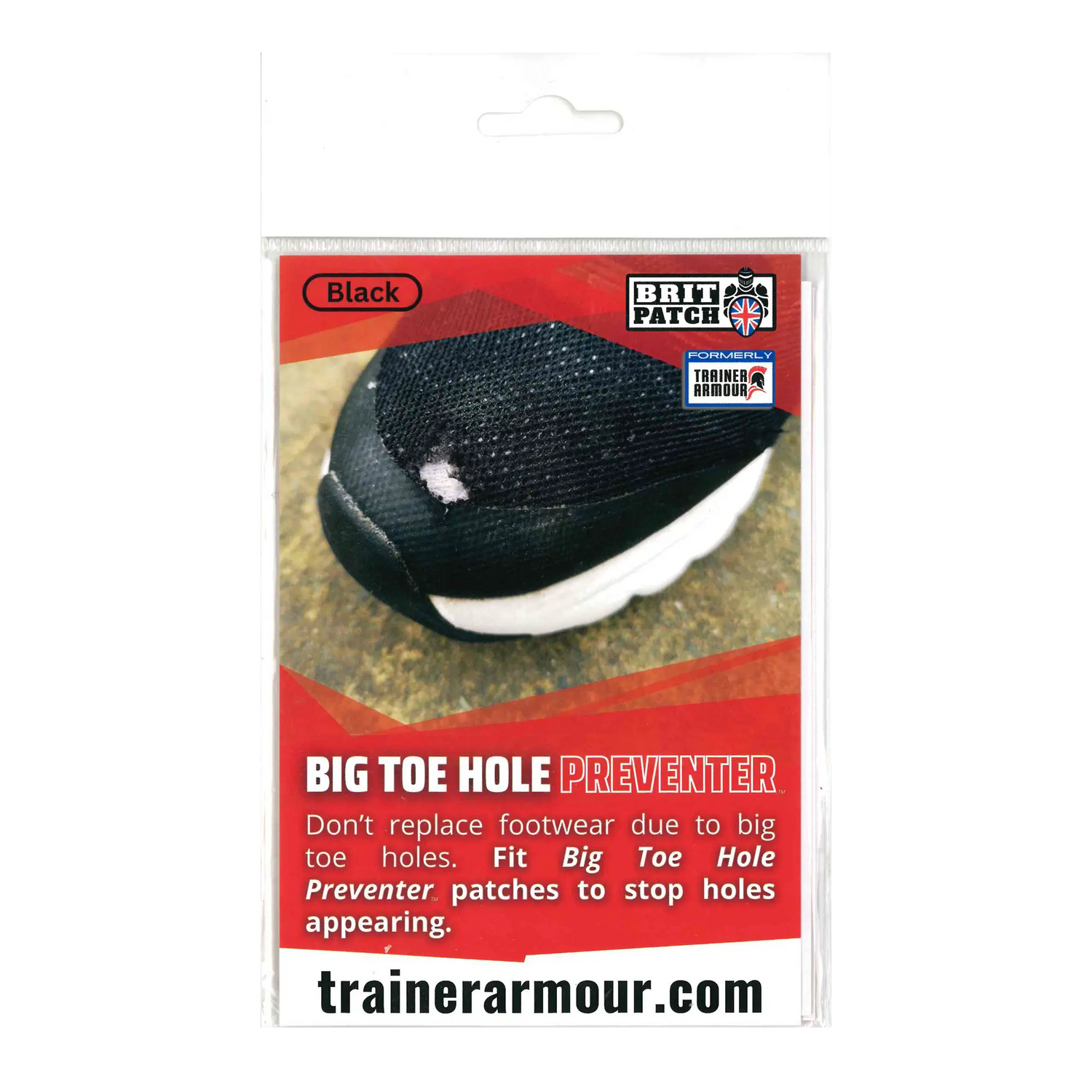 Big Toe Hole Preventer by Trainer Armour / Brit Patch