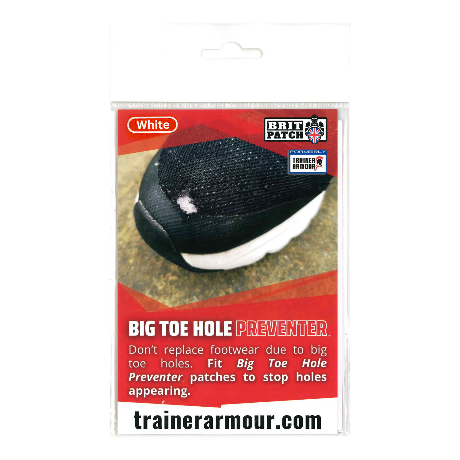 Big Toe Hole Preventer by Trainer Armour / Brit Patch