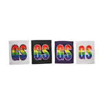 netball dress team patches with rainbow printing