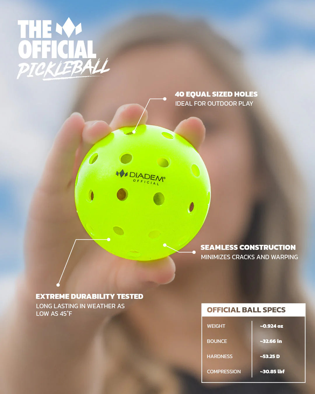 Diadem Outdoor Pickleballs