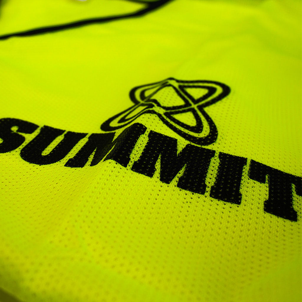SUMMIT Sport print on mesh sports bib yellow