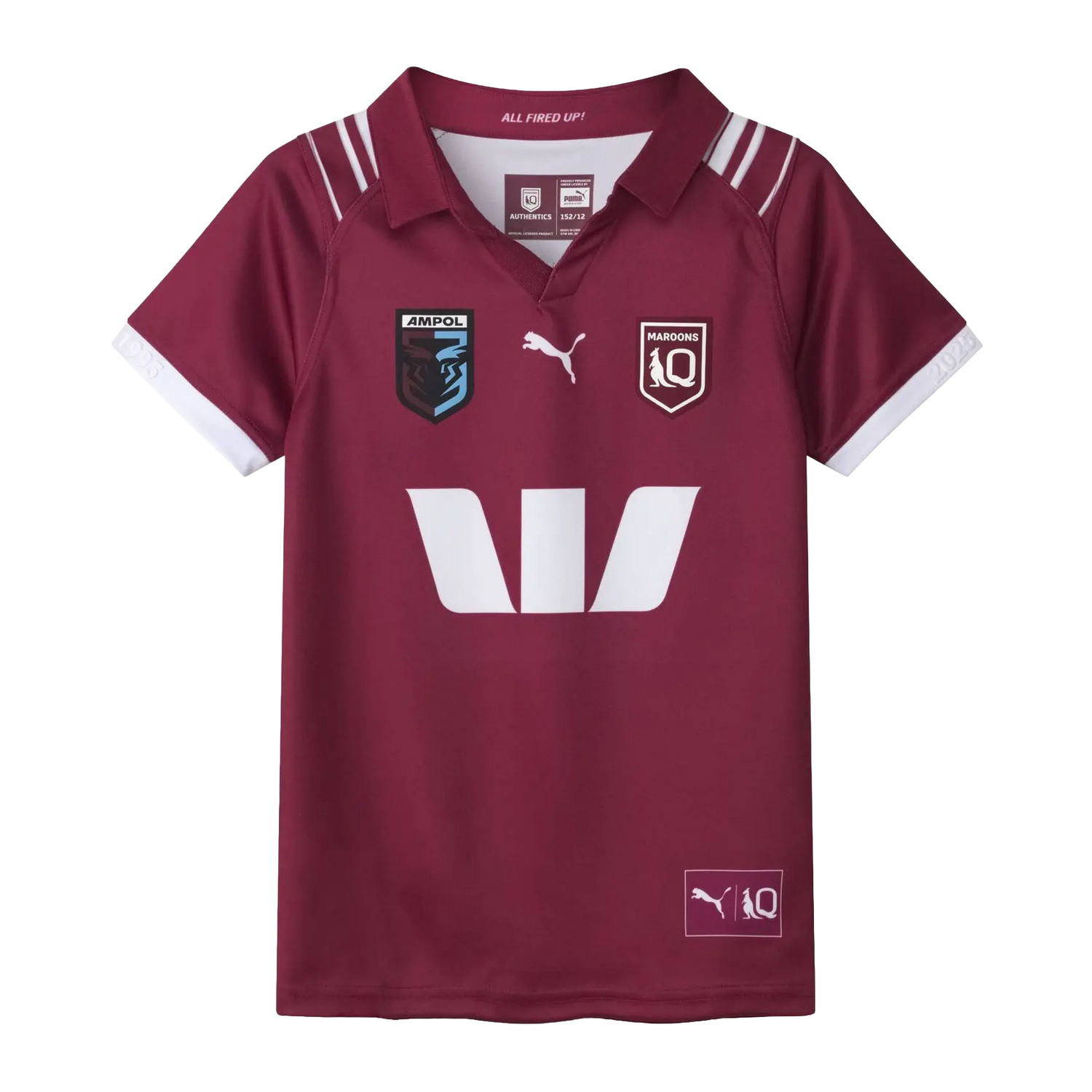 QLD Maroons State of Origin 2025 Kids Replica Home Jersey