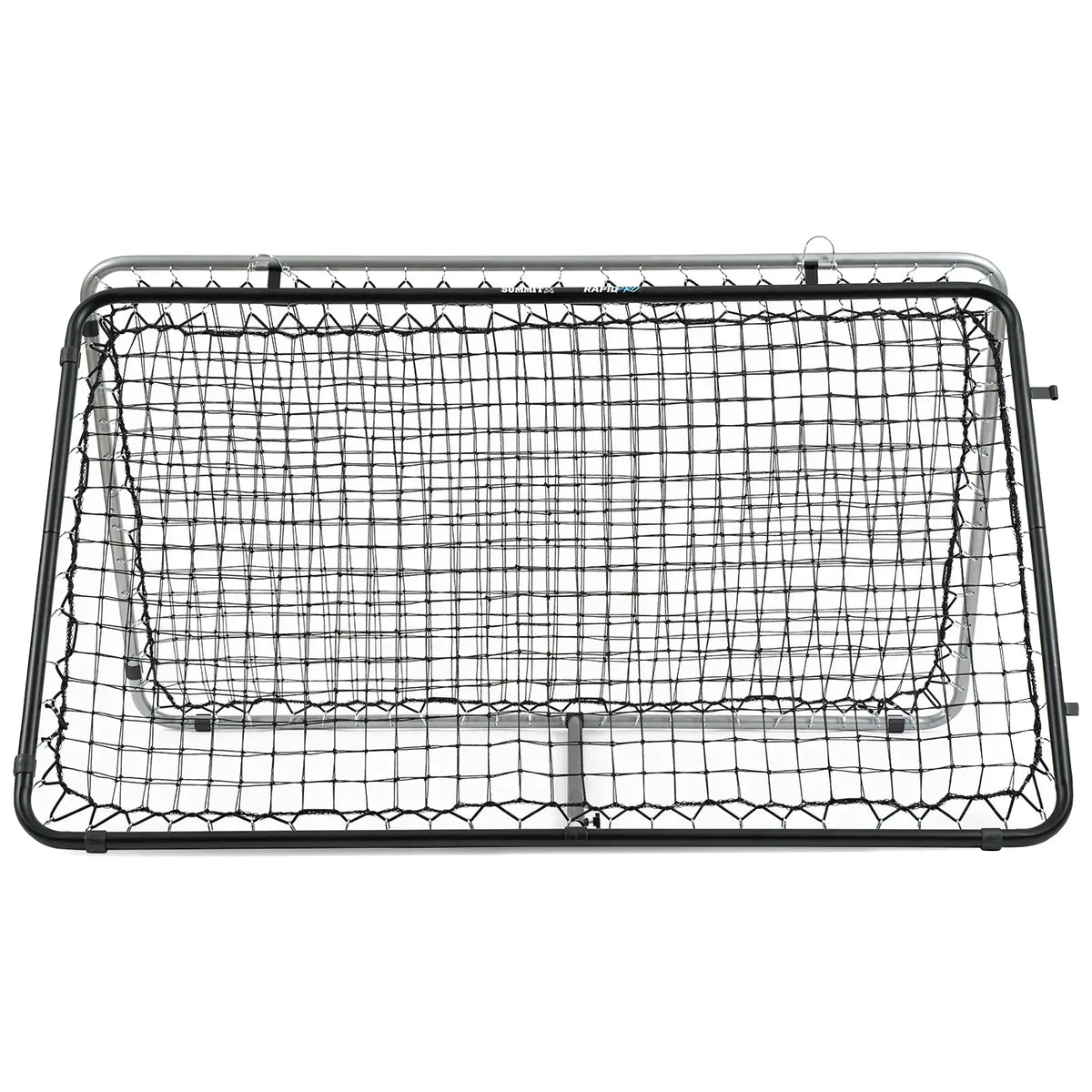 Summit rapid pro rebounder, silver and black portable freestanding sports rebound net