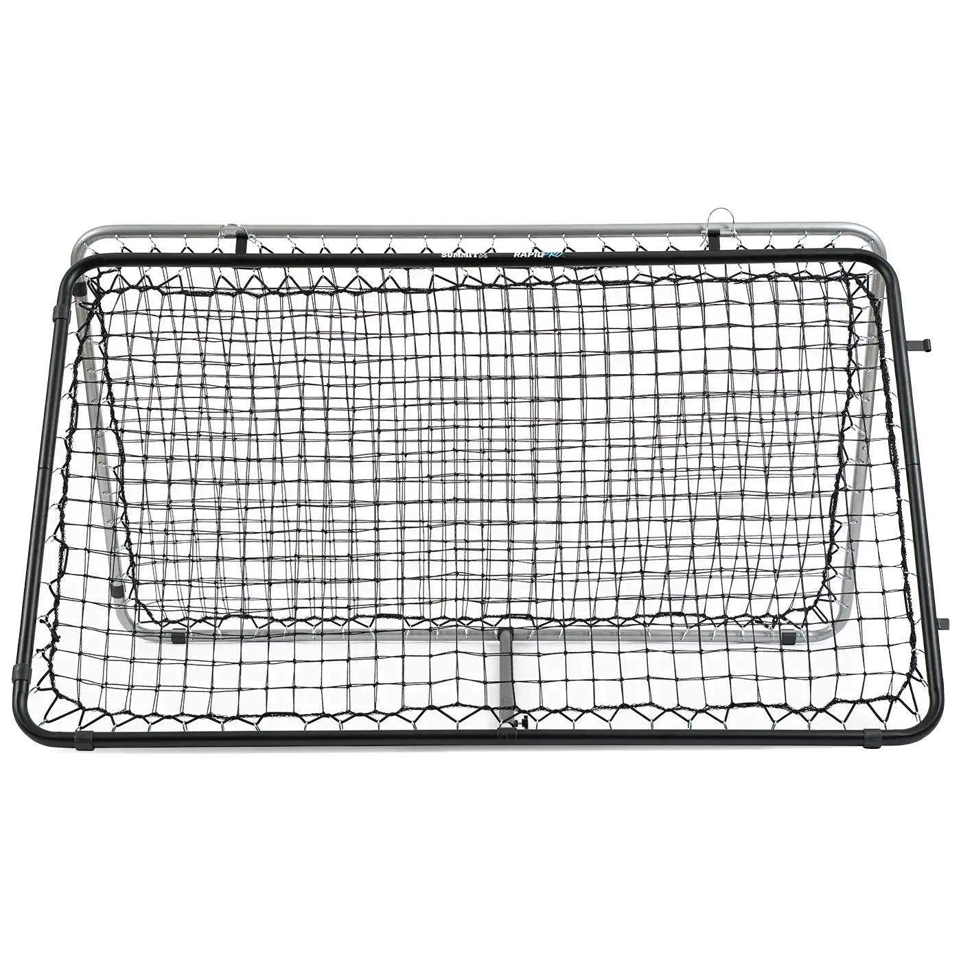 Summit rapid pro rebounder, silver and black portable freestanding sports rebound net