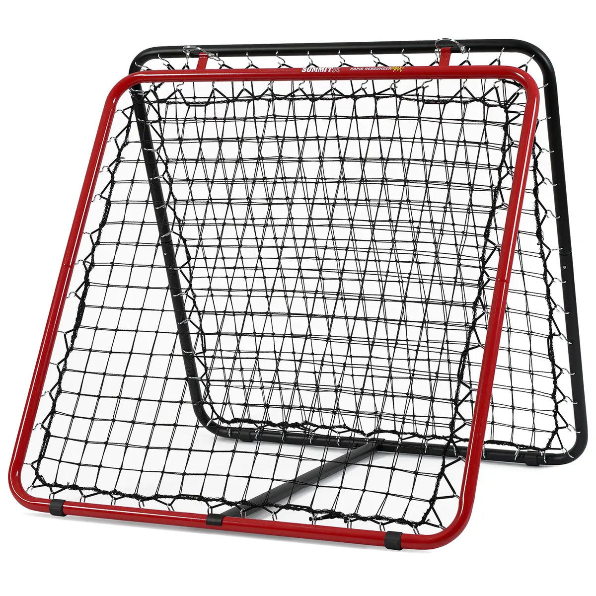 Summit rapid rebounder max, red and black portable freestanding sports rebound net