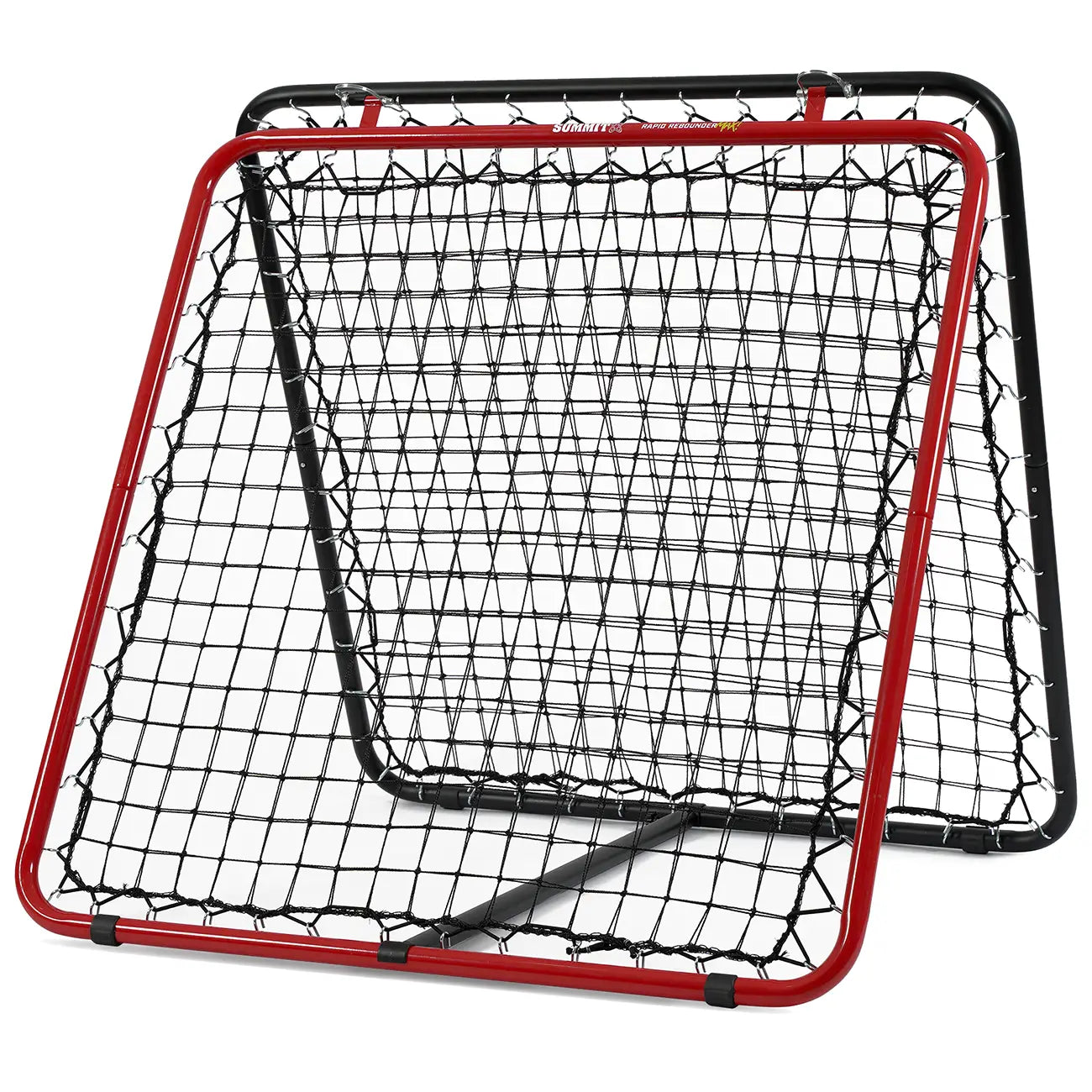 Summit rapid rebounder max, red and black portable freestanding sports rebound net