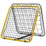 Summit rapid reflex rebounder, silver and yellow portable freestanding sports rebound net