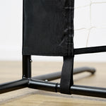 close up of nylon sleeve over metal poles - portable summit tennis net 