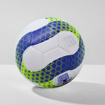 Football Australia Advance Futsal Ball Size 4 - senior ball for indoor soccer - white, neon yellow and navy