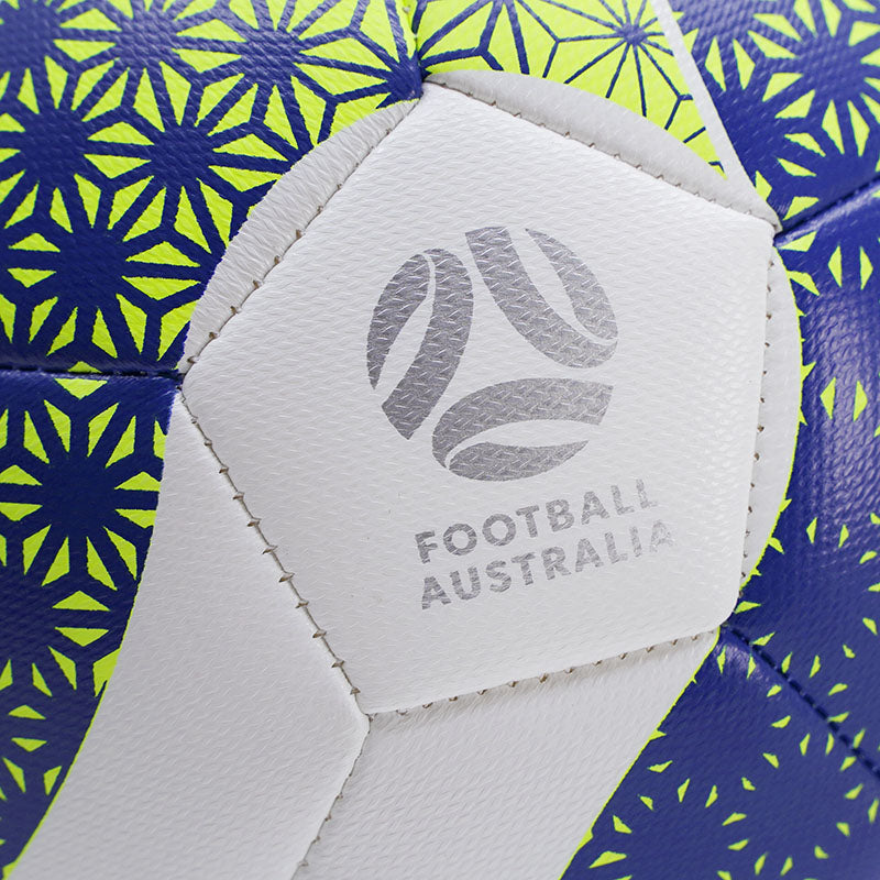 Senior Advance Futsal Ball Size 4 - Close up of Football Australia logo 