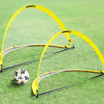 Summit sport quickplay soccer pack, including two teardrop football australia goals, and 1 football australia launch ball