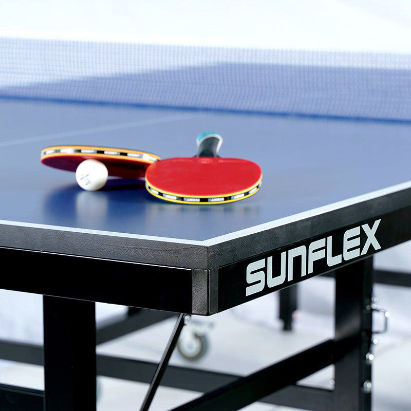 SUNFLEX Pro T-250W Table Tennis Table  with ping pong bats and balls
